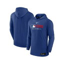 ナイキ メンズ パーカー・スウェットシャツ アウター Men's Heather Royal Chicago Cubs Authentic Collection Tri-Blend Performance Pullover Hoodie Heather Royal(4)