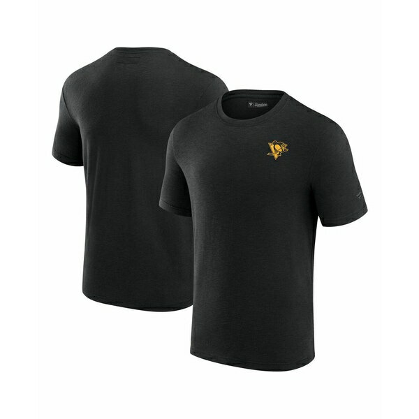 եʥƥ   ȥåץ Men's Black Pittsburgh Penguins Signature Front O...