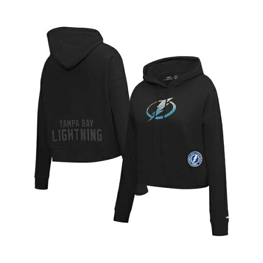 プロスタンダード レディース カットソー トップス Women's Black Tampa Bay Lightning Jewels Cropped Pullover Hoodie Black プロスタンダード レディース カットソー トップス Women's Black Tampa Bay Lightning Jewels Cropped Pullover Hoodie Black