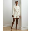 ラルフローレン レディース カジュアルパンツ ボトムス Women's Belted Double-Breasted Cady Romper Mascarpon...