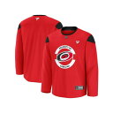 ファナティクス メンズ シャツ トップス Men's Red Carolina Hurricanes Home Practice Jersey Red