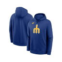 ナイキ メンズ パーカー・スウェットシャツ アウター Men's Royal Seattle Mariners Cooperstown Collection Logo Club Pullover Hoodie Royal(4)