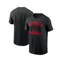 ナイキ メンズ シャツ トップス Men's Black Georgia Bulldogs Essential Baseball Arch T-Shirt Black(4)