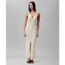 カルバンクライン レディース ワンピース トップス Women's Sleeveless V-Neck Rib Knit Maxi Dress Summer Sand