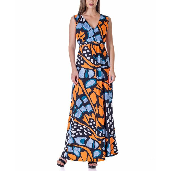 24֥󥳥ե ǥ ԡ ȥåץ Green V Neck Empire Waist Sleeveless Maxi...