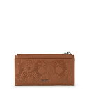 ザサック レディース 財布 アクセサリー Women's Neva Card Case Wallet Tobacco Floral Emboss