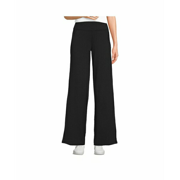 ランズエンド レディース カジュアルパンツ ボトムス Women's Tall Active Hi Impact High Rise Wide Leg Pants Black