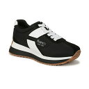 フランコサルト レディース スニーカー シューズ Women's Erica Lace Up Platform Sneakers Black Faux Leather/Fabric(4)