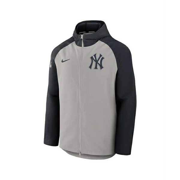 ナイキ メンズ ジャケット＆ブルゾン アウター Men's Gray/Navy New York Yankees Authentic Collection Raglan Performance Full-Zip Jacket Gray, Navy