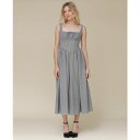 アベックレフィレ レディース ワンピース トップス Women's Gingham Drop-Waist Midi Dress Dark Navy/White