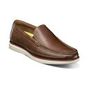 フローシャイム メンズ スリッポン・ローファー シューズ Men's Tropics Moc Toe Venetian Loafer Brown
