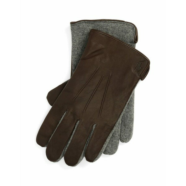 ラルフローレン　手袋（メンズ） 【送料無料】 ラルフローレン メンズ 手袋 アクセサリー SHEEPSKIN TOUCH SCREEN GLOVES Dark brown