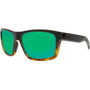 コスタデルマール メンズ サングラス・アイウェア アクセサリー Costa Del Mar Slack Tide 580P Polarized Sunglasses Black/Shiny Tortoise/Green Mirror