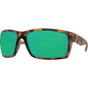 コスタデルマール メンズ サングラス・アイウェア アクセサリー Costa Del Mar Reefton 580P Polarized Sunglasses Tortoise/Green Mirror