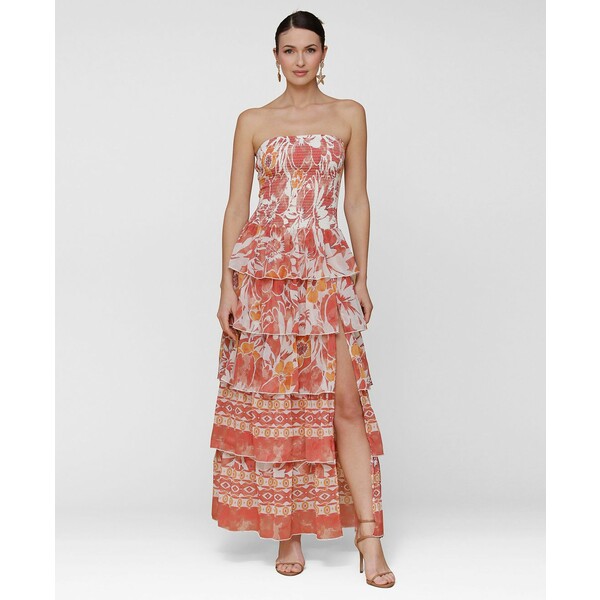 アベックレフィレ レディース ワンピース トップス Women's Smocked-Bodice Strapless Maxi Dress Poppy Lily