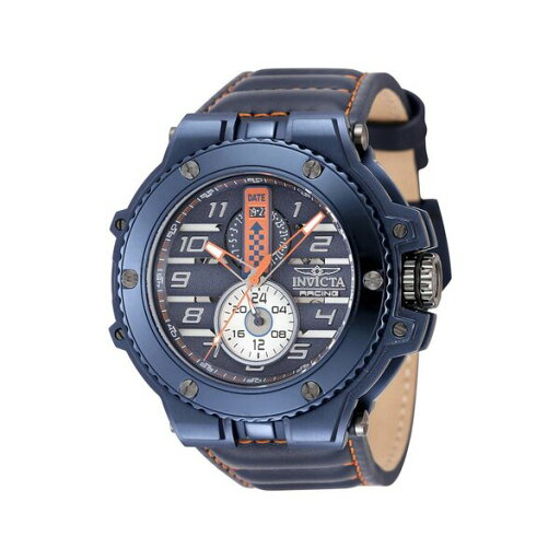 インビクタ メンズ 腕時計 アクセサリー Men's 47382 Invicta Racing Quartz Multifunction Blue, Silver, Orange Dial Watch Blue インビクタ メンズ 腕時計 アクセサリー Men's 47382 Invicta Racing Quartz Multifunction Blue, Silver, Orange Dial Watch Blue