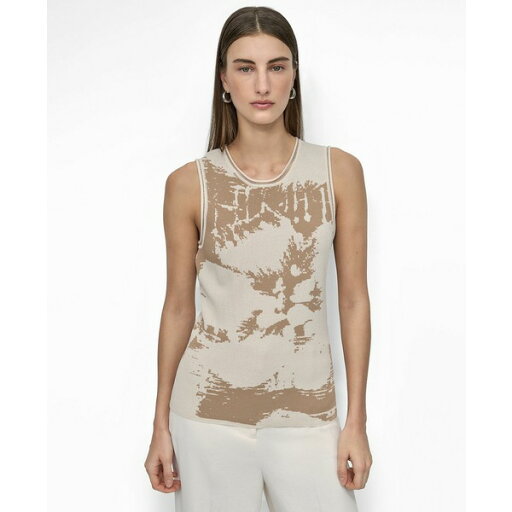 ダナ キャラン ニューヨーク レディース カットソー トップス Women's Floral-Look Knit Tank Top Whiskey/ Coconut ダナ キャラン ニューヨーク レディース カットソー トップス Women's Floral-Look Knit Tank Top Whiskey/ Coconut