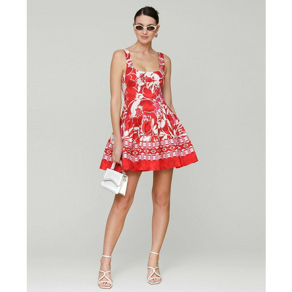 アベックレフィレ レディース ワンピース トップス Women's Printed Bustier Mini Dress Poppy Lily