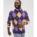 クラブルーム メンズ ニット&セーター アウター Men's Argyle Crewneck Sweater, Exclusively at Macy's No...