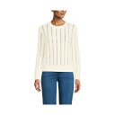 ランズエンド レディース ニット&セーター アウター Women's Drifter Cable Pointelle Stitch Sweater Fresh ivory(4)