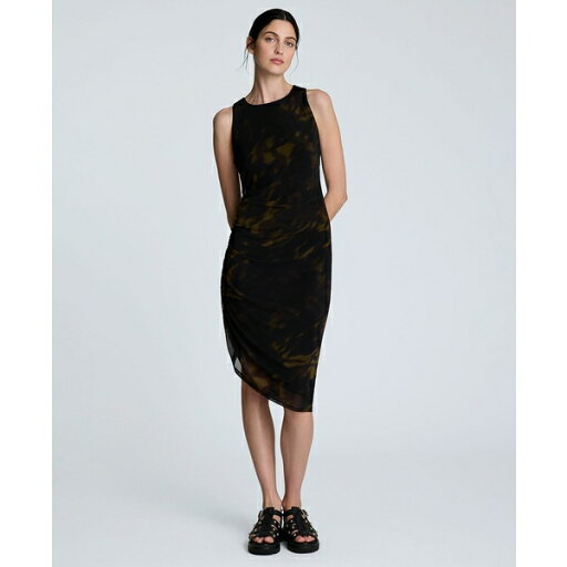 ケネスコール レディース ワンピース トップス Women's Sandra Side-Ruched Asymmetric Tank Dress Black Multi ケネスコール レディース ワンピース トップス Women's Sandra Side-Ruched Asymmetric Tank Dress Black Multi