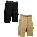 ギャラクシーバイハルビック メンズ カジュアルパンツ ボトムス Men's 2-Pack Stretch Ripstop Cargo Shorts Black, Khaki(4)