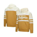 ミッチェル&ネス メンズ パーカー・スウェットシャツ アウター Men's Tan/Cream Los Angeles Dodgers Head Coach Pullover Hoodie Tan, Cream