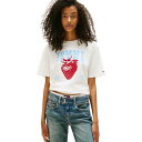 トミーヒルフィガー レディース カットソー トップス Women's Relaxed Strawberry Graphic T-Shirt ECRU