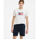 トミー ヒルフィガー メンズ シャツ トップス Men's American Monotype Flag Box T-Shirt Ivory Petal