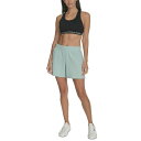 カルバンクライン レディース カットソー トップス Women's Smocked Waistband Midi Shorts Blue Surf