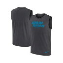 ナイキ メンズ シャツ トップス Men's Charcoal Carolina Panthers Primetime Legend Performance Muscle Tank Top Charcoal