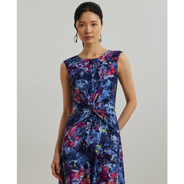 ラルフローレン レディース ワンピース トップス Women's Print Twist-Front Jersey Dress Blue Multi