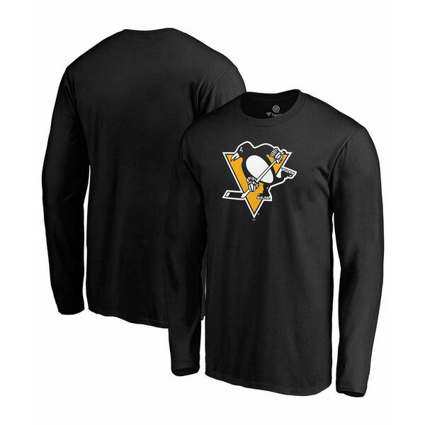 եʥƥ   ȥåץ Men's Black Pittsburgh Penguins Primary Team Logo...