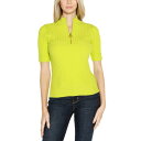 ベルディーニ レディース カットソー トップス Black Label Ribbed Zip Mock Neck Top Keylime|詳細画像