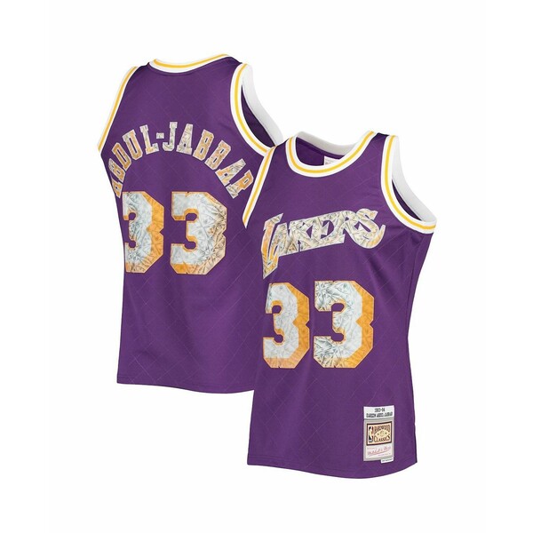 ミッチェル&ネス レディース Tシャツ トップス Men's Kareem Abdul-Jabbar Purple Los Angeles Lakers 1983-84 Hardwood Classics 75th Anniversary Diamond Swingman Jersey Purple