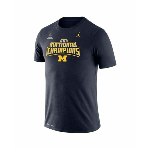ジョーダン レディース Tシャツ トップス Men 039 s Brand Navy Michigan Wolverines College Football Playoff 2023 National Champions Legend Performance T-shirt Navy