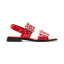 スティーブ マデン レディース サンダル シューズ Women's Sandria Double Buckled Slingback Flat Sandals Red Patent