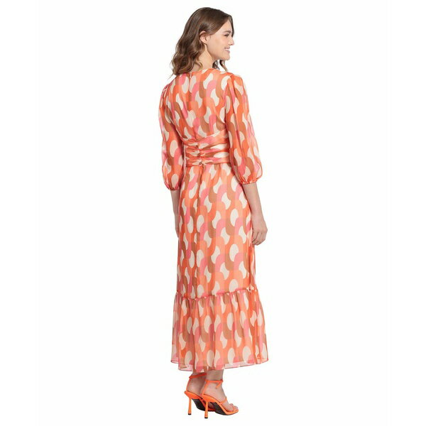 ドナモーガン レディース ワンピース トップス Women 039 s Geo-Print Maxi Dress Coral