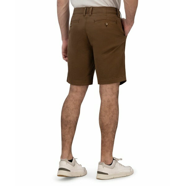 ラッキーブランド メンズ カジュアルパンツ ボトムス Men's 9" Stretch Twill Flat Front Shorts Coffe..