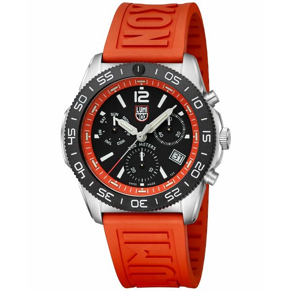 ルミノックス ルミノックス レディース 腕時計 アクセサリー Men's Swiss Chronograph Pacific Diver Orange Rubber Strap Watch 44mm No Color