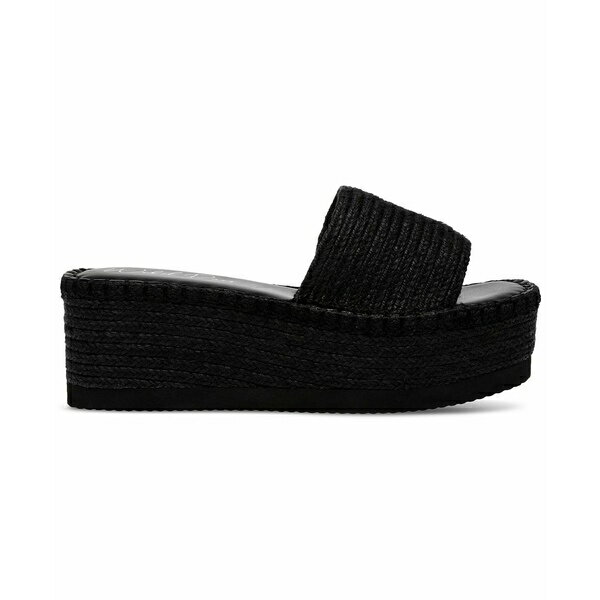 ワイルド ペア レディース サンダル シューズ Shermer Slide Espadrille Platform Wedge Sandals, Created for Macy's Black Jute