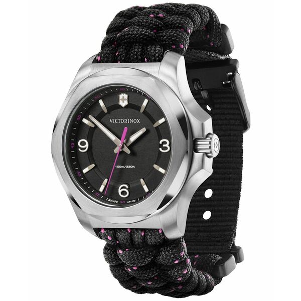 ビクトリノックス ビクトリノックス レディース 腕時計 アクセサリー Women's I.N.O.X. V Black Paracord Strap Watch 37mm Black