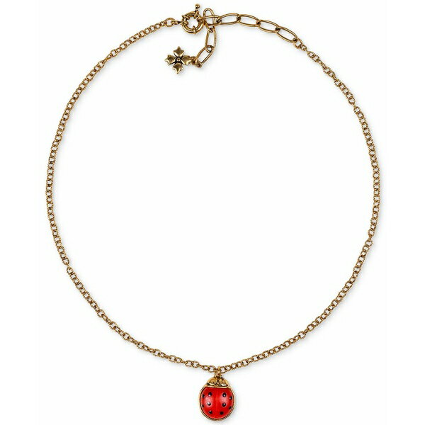 pgVAiV fB[X lbNXE`[J[Ey_ggbv ANZT[ Gold-Tone Red Ladybug Pendant Necklace, 19