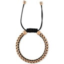 楽天astyブロバ レディース サンダル シューズ Rose Gold-Tone IP Stainless Steel Cord Woven Slider Bracelet Rose Gold Tone