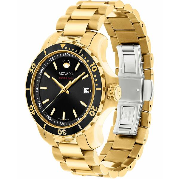 モバド モバド レディース 腕時計 アクセサリー Men's Swiss Series 800 Gold-Tone PVD Stainless Steel Bracelet Diver Watch 40mm Gold