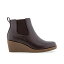 エアロソールズ レディース ブーツ シューズ Women's Brandi Wedge Ankle Boots Brown - Faux Leather