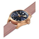 ハミルトン カーキ 腕時計（レディース） ハミルトン レディース 腕時計 アクセサリー Women's Swiss Automatic Khaki Aviation Pink Leather Strap Watch 36mm Pink