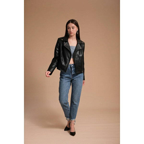 ファーニック ユーケー レディース ジャケット＆ブルゾン アウター Women's Leather Jacket, Black Black