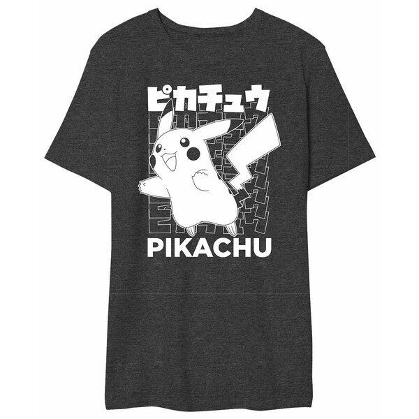 エアウェーブス メンズ シャツ トップス Pikachu Kanji Men's Graphic T-Shirt Pikachu Kanji Mens Gra..