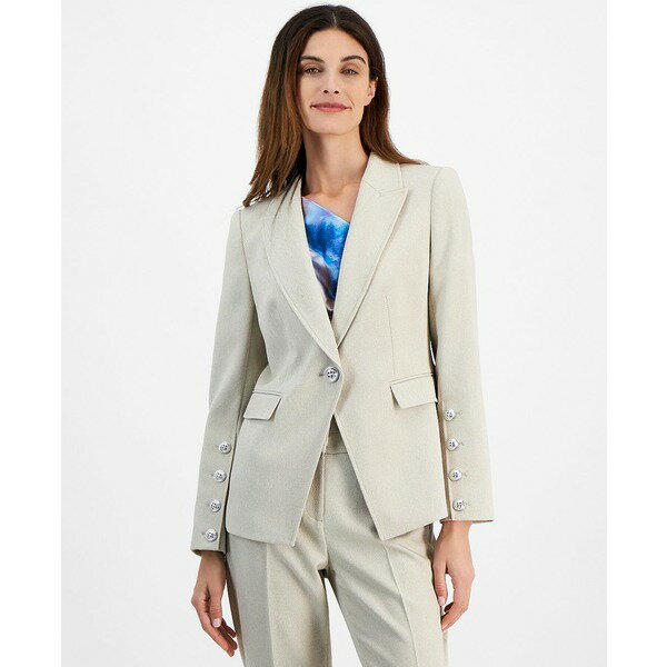 タハリエーエスエル レディース ジャケット＆ブルゾン アウター Women's One-Button Blazer Oatmeal